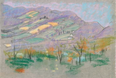 Landscape with Purple Mountains from A.B. Davies book, edition -50, 50